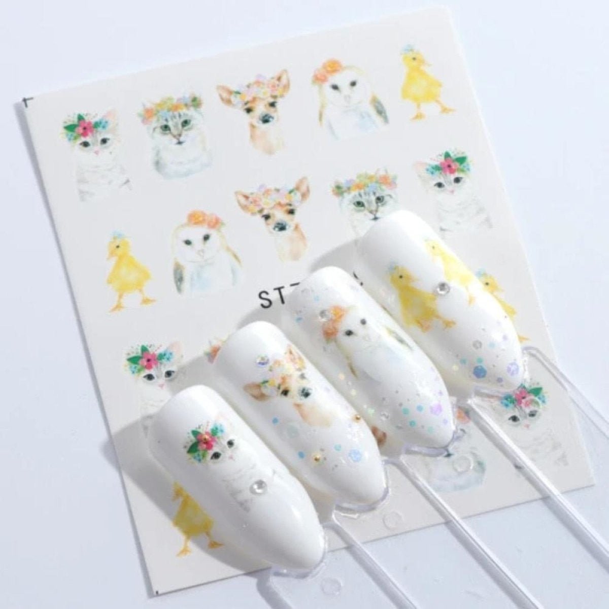 1 Sheet Nail Water Transfer Sticker Cartoon Flamingo Cute Animal Designs Nail Art Slider Manicure - STZ669 - Asia Sell