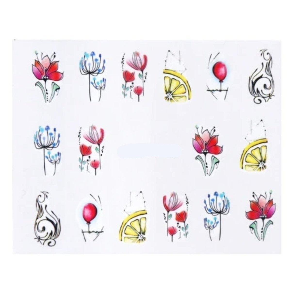 1 Sheet Nail Water Transfer Sticker Cartoon Flamingo Cute Animal Designs Nail Art Slider Manicure - STZ767 - Asia Sell