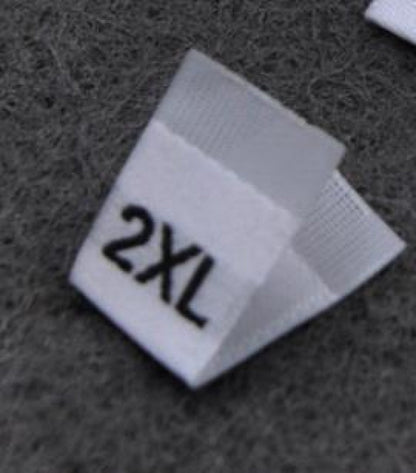 10-100pcs Clothing Size Label Tags XS S M L XL 2XL 3XL 4XL Black Text White Garment Clothes T Shirt Dress Fabric - 2XL White - - Asia Sell