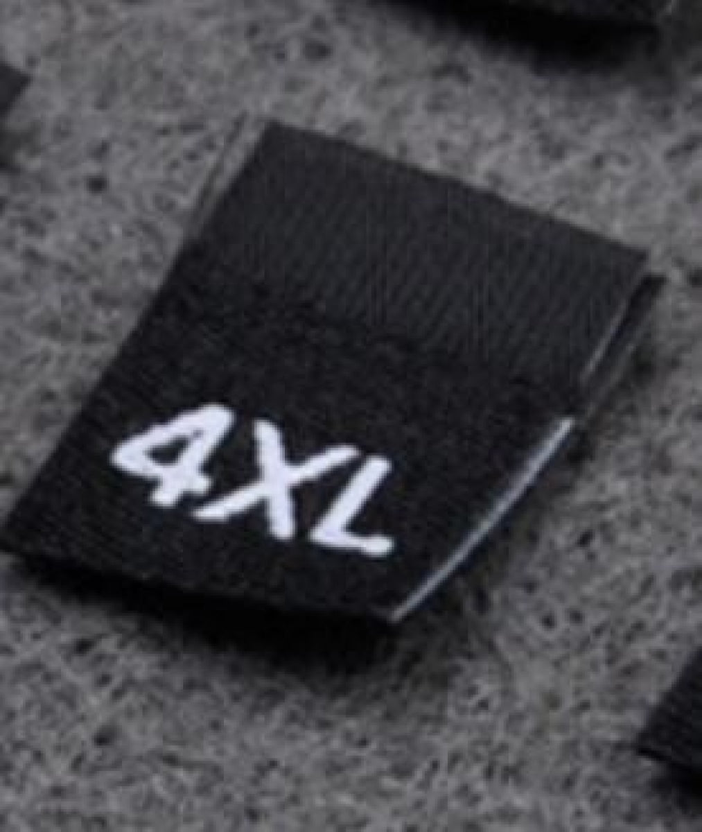 10-100pcs Clothing Size Label Tags XS S M L XL 2XL 3XL 4XL Black Text White Garment Clothes T Shirt Dress Fabric - 4XL Black - - Asia Sell