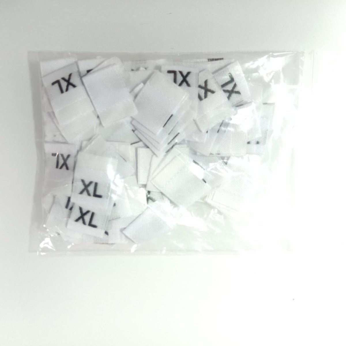 10-100pcs Clothing Size Label Tags XS S M L XL 2XL 3XL 4XL Black Text White Garment Clothes T Shirt Dress Fabric - S white - - Asia Sell