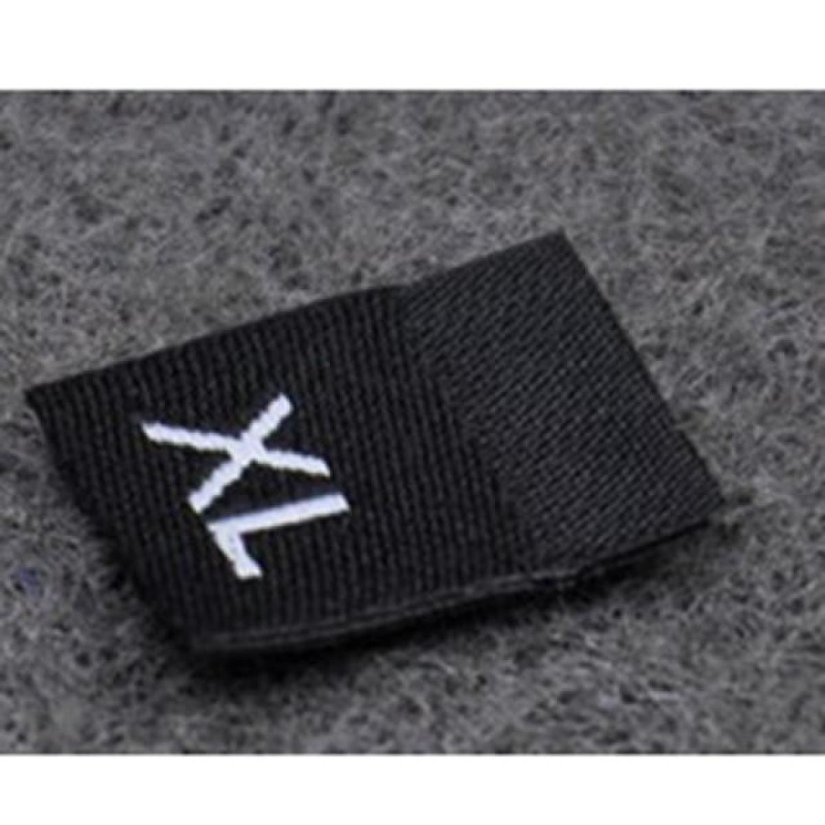 100pcs Clothing Size Label Tags XS S M L XL 2XL 3XL 4XL Black Text White Garment Clothes T Shirt Dress Fabric - XL Black - Asia Sell