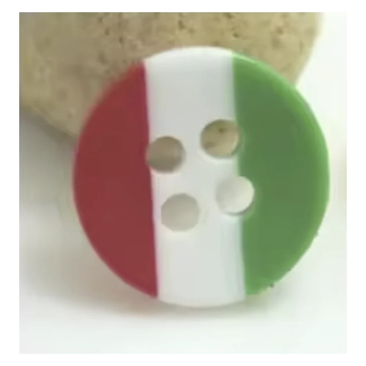 10-100pcs 11.5mm Flag Colour Buttons Italy France Resin Sweater Shirt Children's Polo Clothing 4-Holes Bowl - Red White Green / 20pcs