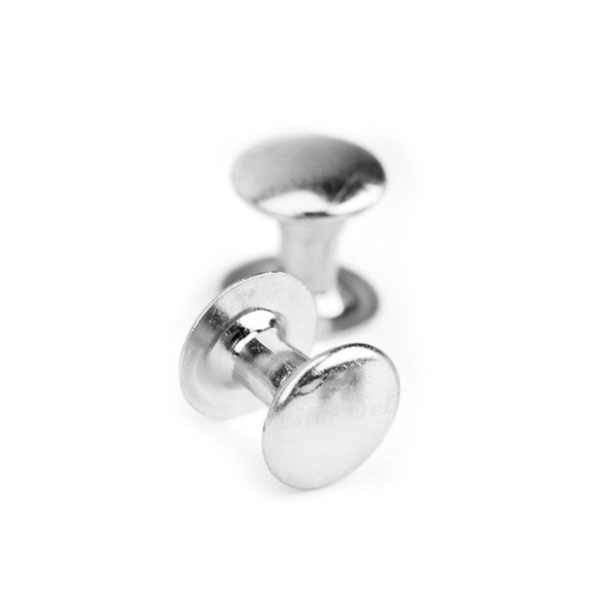 10-500 Sets 3-7mm Round Silver Metal Rivets DIY Clothes Shoes Eyelets DIY Leather Craft Clothing - 10 Pairs 3mm Silver - Asia Sell