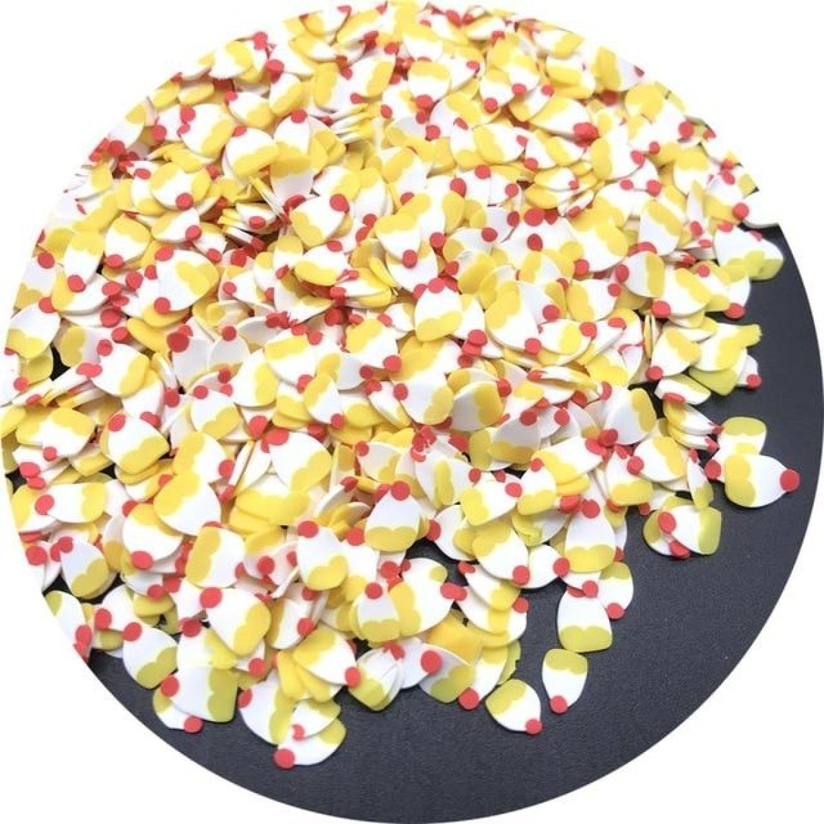 1000pcs 3-6mm Mixed Fruit Animal Clay Beads Decoration Crafts Scrapbook Nail Art - Flowers 2 - Asia Sell