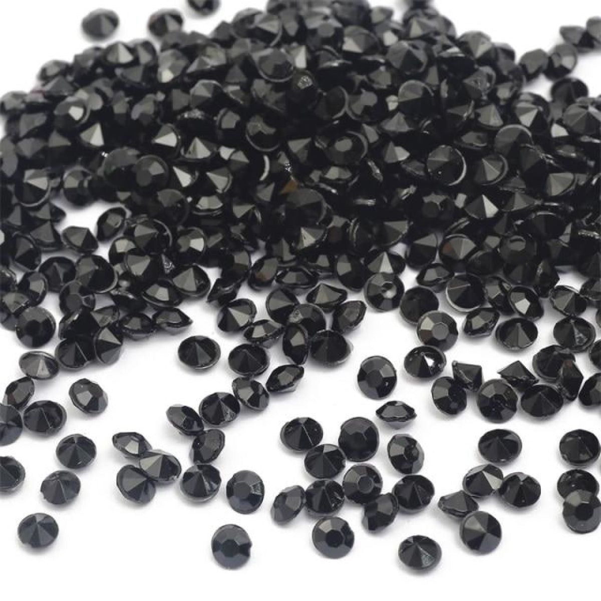 1000pcs 4.2mm Acrylic Diamond Crystal Bling Transparent For Wedding Party Decoration Table Scatter Bead - black - 4.2mm - Asia Sell