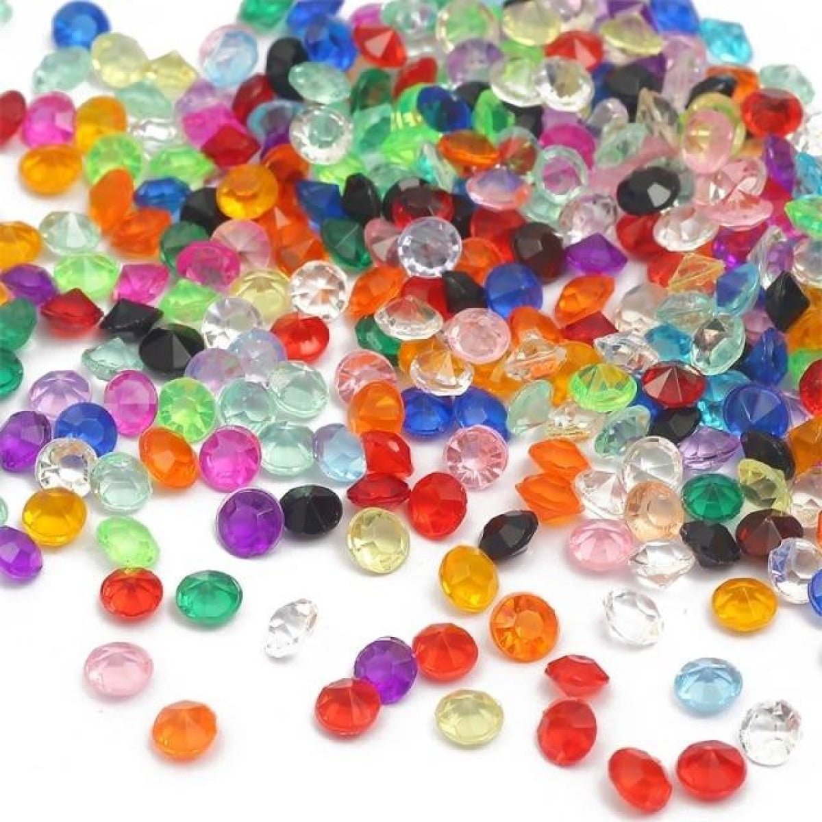 1000pcs 4.2mm Acrylic Diamond Crystal Bling Transparent For Wedding Party Decoration Table Scatter Bead - mixed color - 4.2mm - Asia Sell