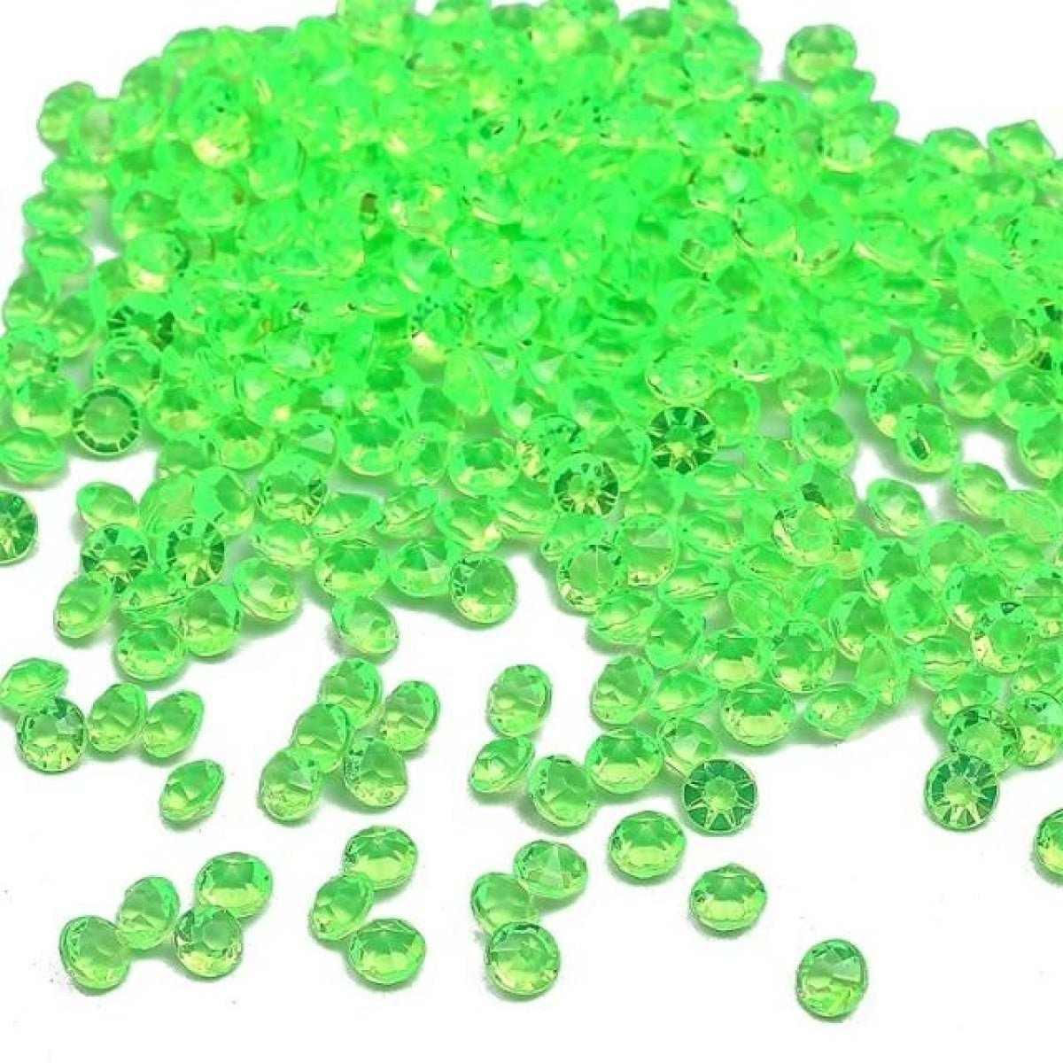 1000pcs 4.2mm Acrylic Diamond Crystal Bling Transparent For Wedding Party Decoration Table Scatter Bead - neon green - 4.2mm - Asia Sell