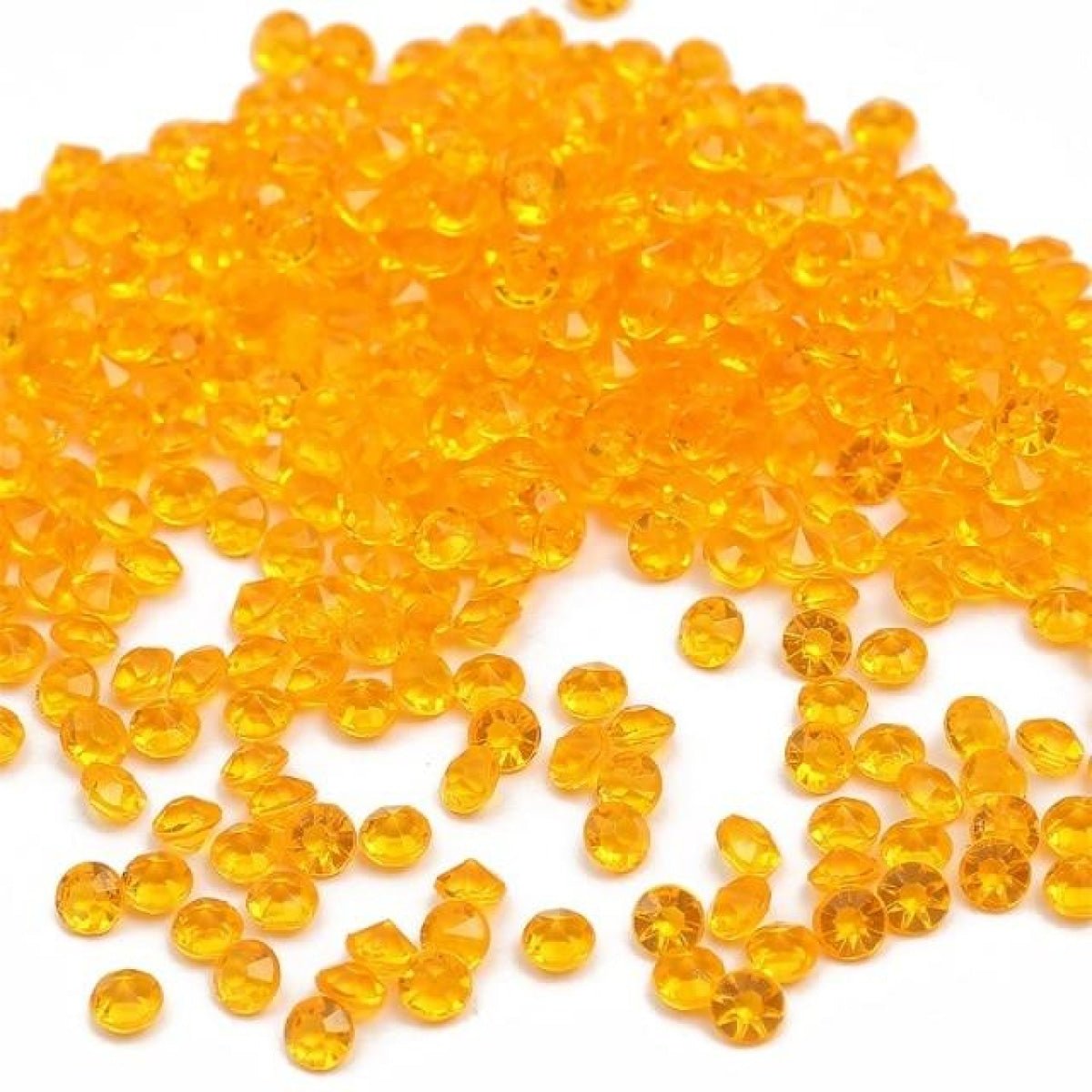1000pcs 4.2mm Acrylic Diamond Crystal Bling Transparent For Wedding Party Decoration Table Scatter Bead - orange - 4.2mm - Asia Sell
