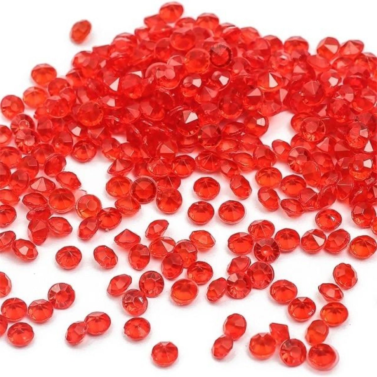 1000pcs 4.2mm Acrylic Diamond Crystal Bling Transparent For Wedding Party Decoration Table Scatter Bead - red - 4.2mm - Asia Sell