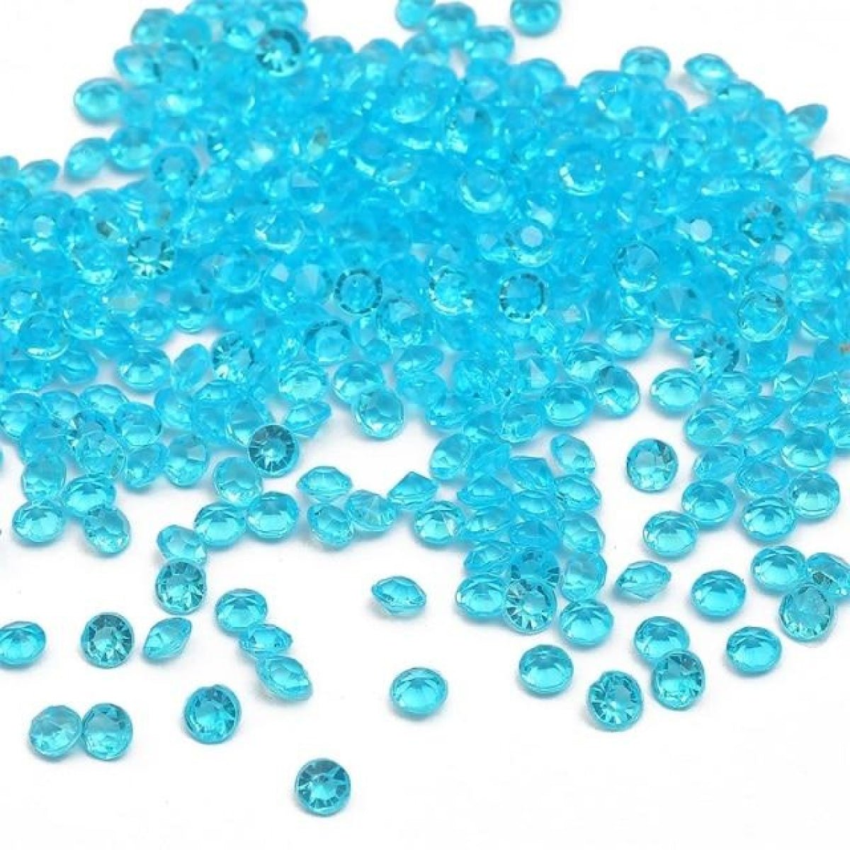 1000pcs 4.2mm Acrylic Diamond Crystal Bling Transparent For Wedding Party Decoration Table Scatter Bead - sky blue - 4.2mm - Asia Sell
