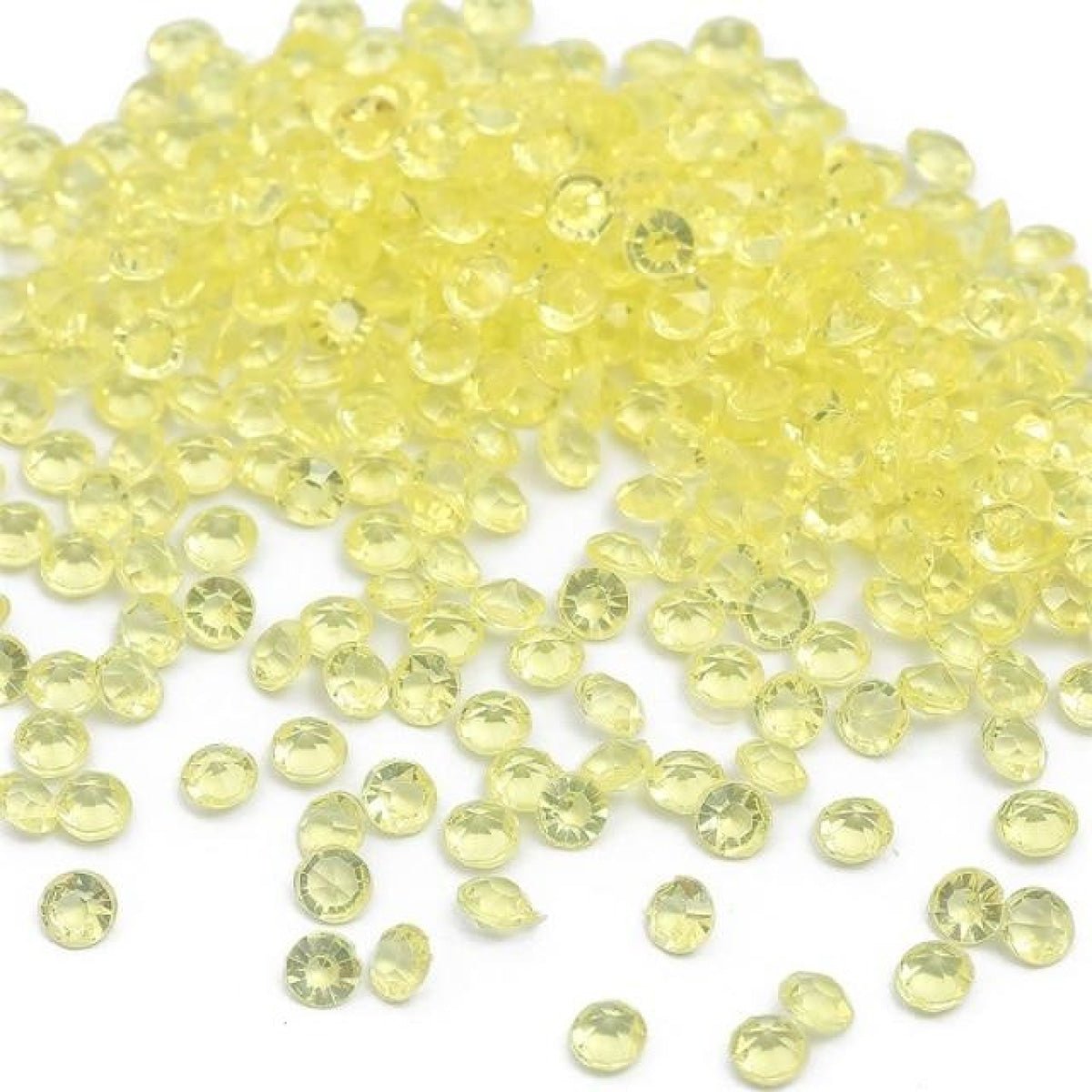 1000pcs 4.2mm Acrylic Diamond Crystal Bling Transparent For Wedding Party Decoration Table Scatter Bead - yellow - 4.2mm - Asia Sell
