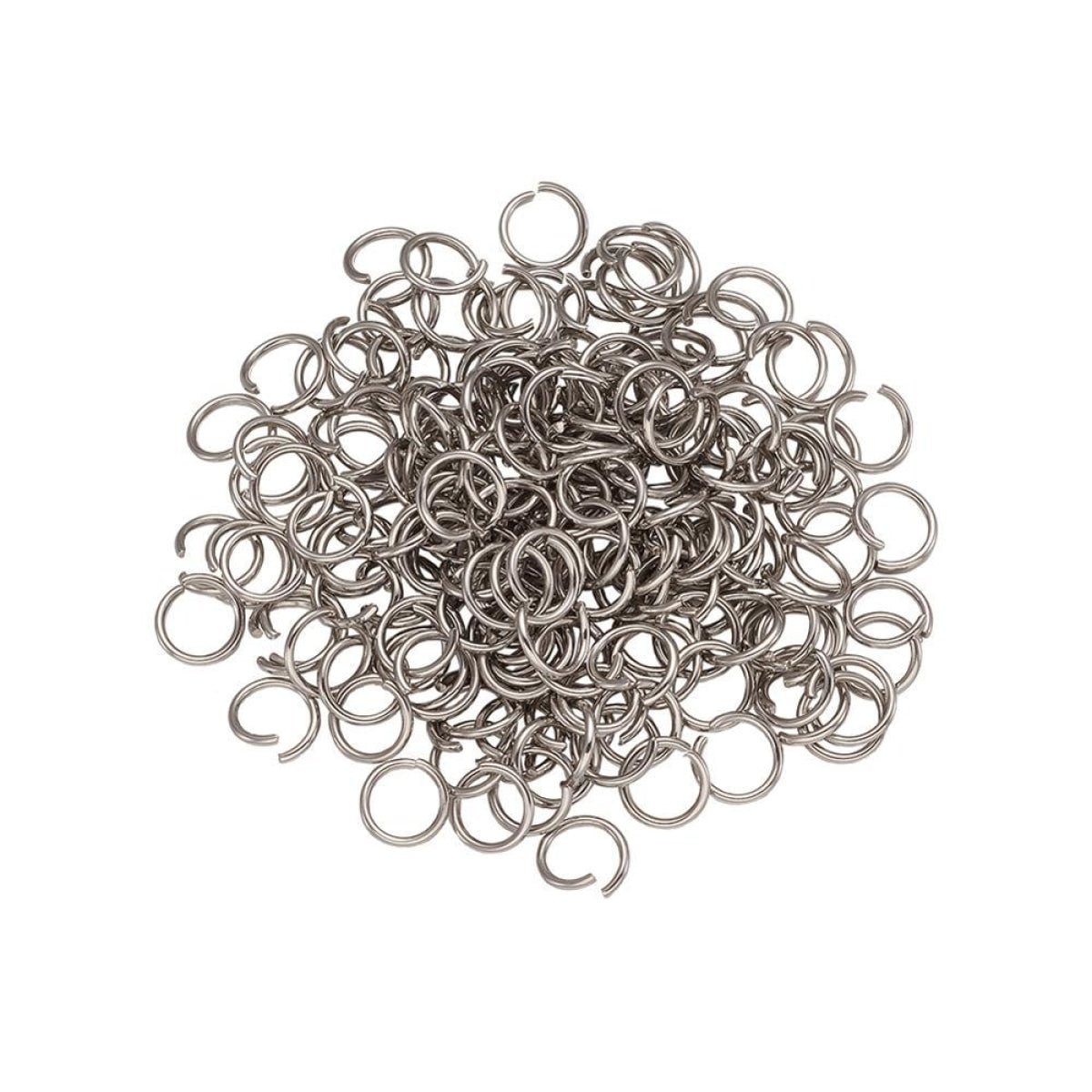 1000pcs 4/5/6/7/8/9/10mm Stainless Steel Jump Rings Open Jump Rings Metal Jewellery Making DIY Keyring Small - 4x0.5mm - Asia Sell