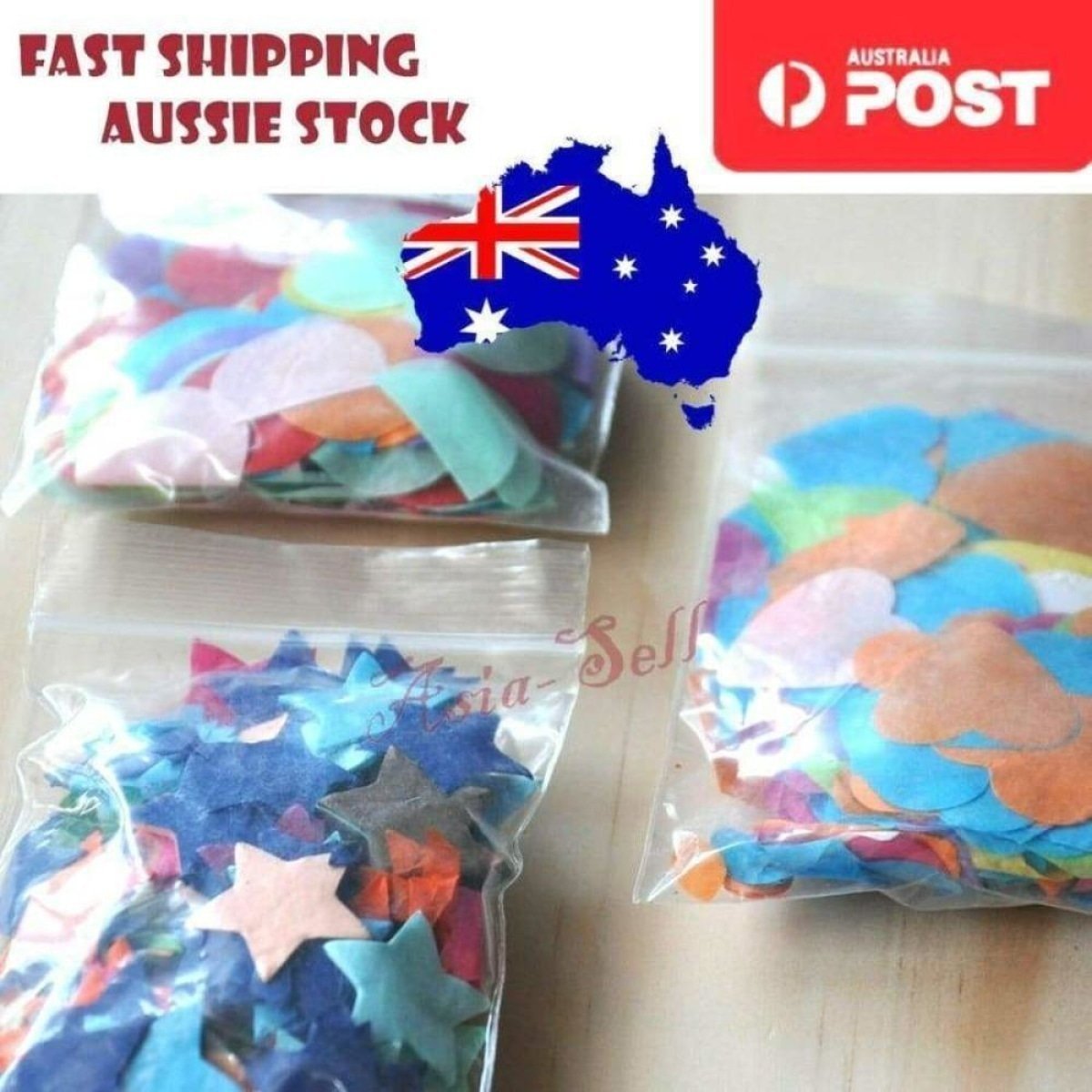 1000pcs Confetti Circles Paper Wedding Valentines 25mm Multicolour Pink Green Red - - Asia Sell
