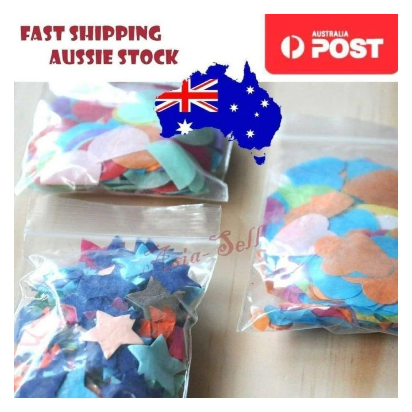 1000pcs Confetti Circles Paper Wedding Valentines 25mm Multicolour Pink Green Red - - Asia Sell