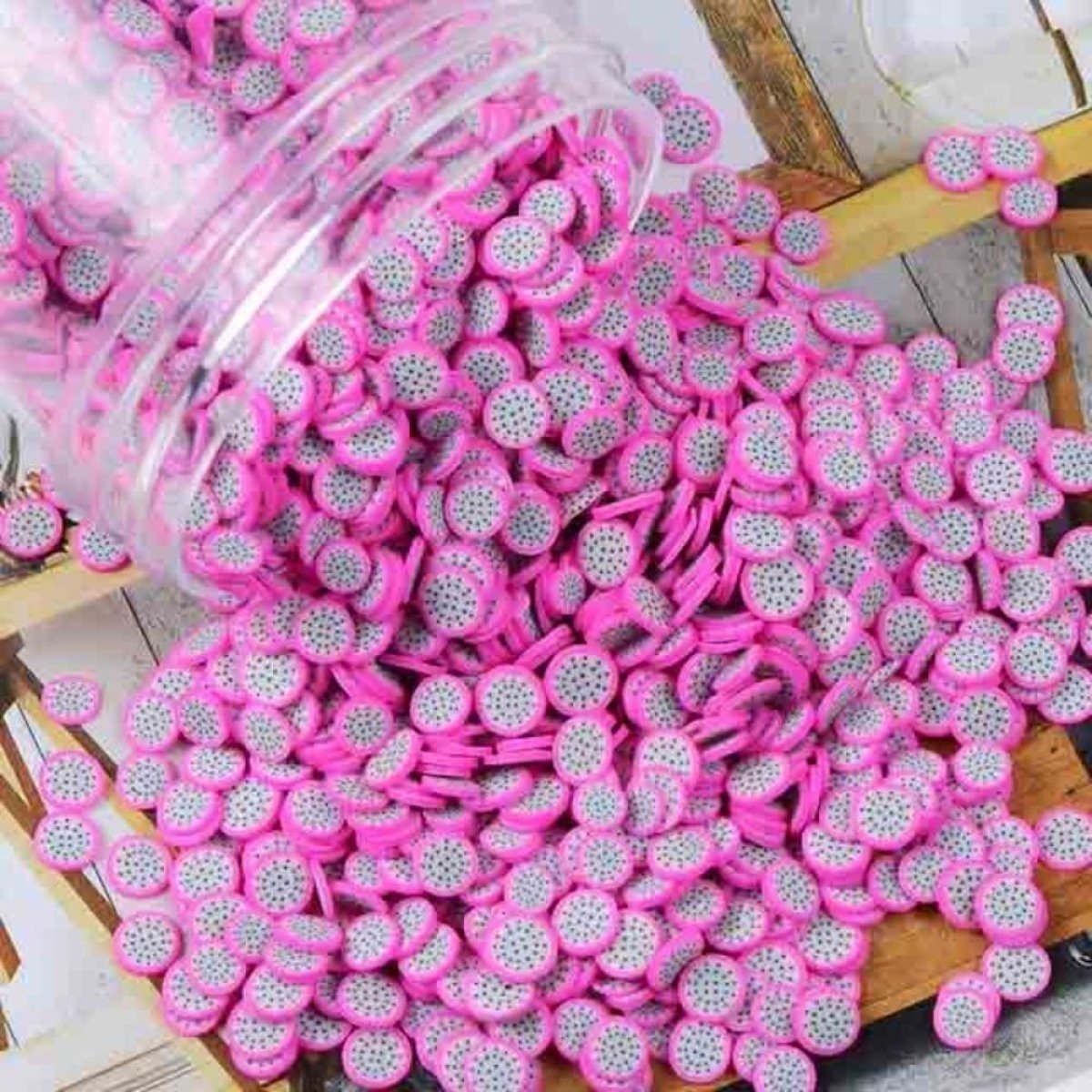 1000pcs Fruit Slice Nail Art Slices Charms 10g Decorations - Dragonfruit - Asia Sell