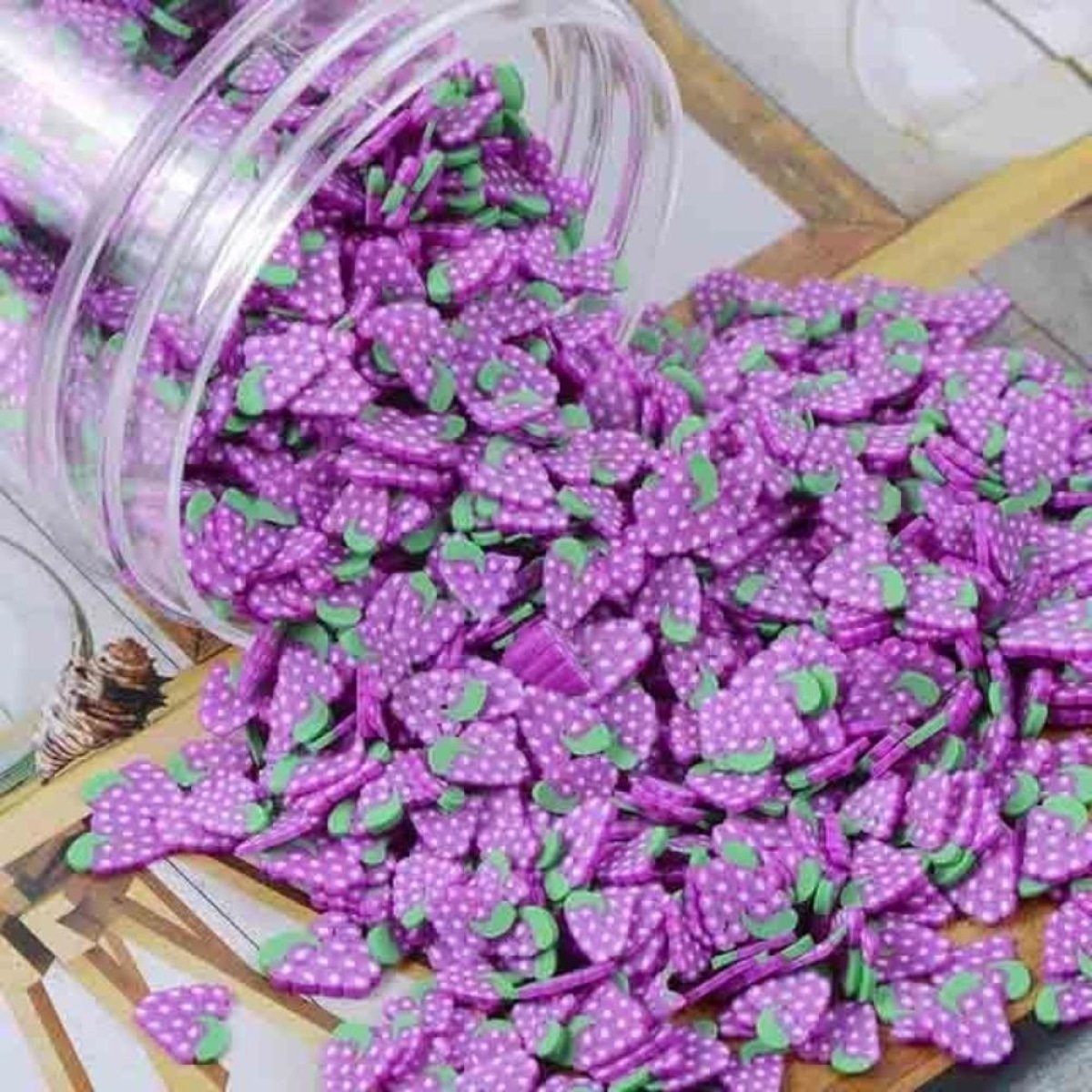1000pcs Fruit Slice Nail Art Slices Charms 10g Decorations - Grape bunch - Asia Sell