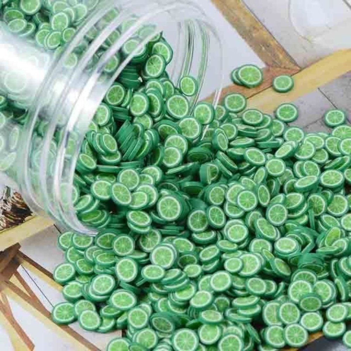 1000pcs Fruit Slice Nail Art Slices Charms 10g Decorations - Limes - Asia Sell