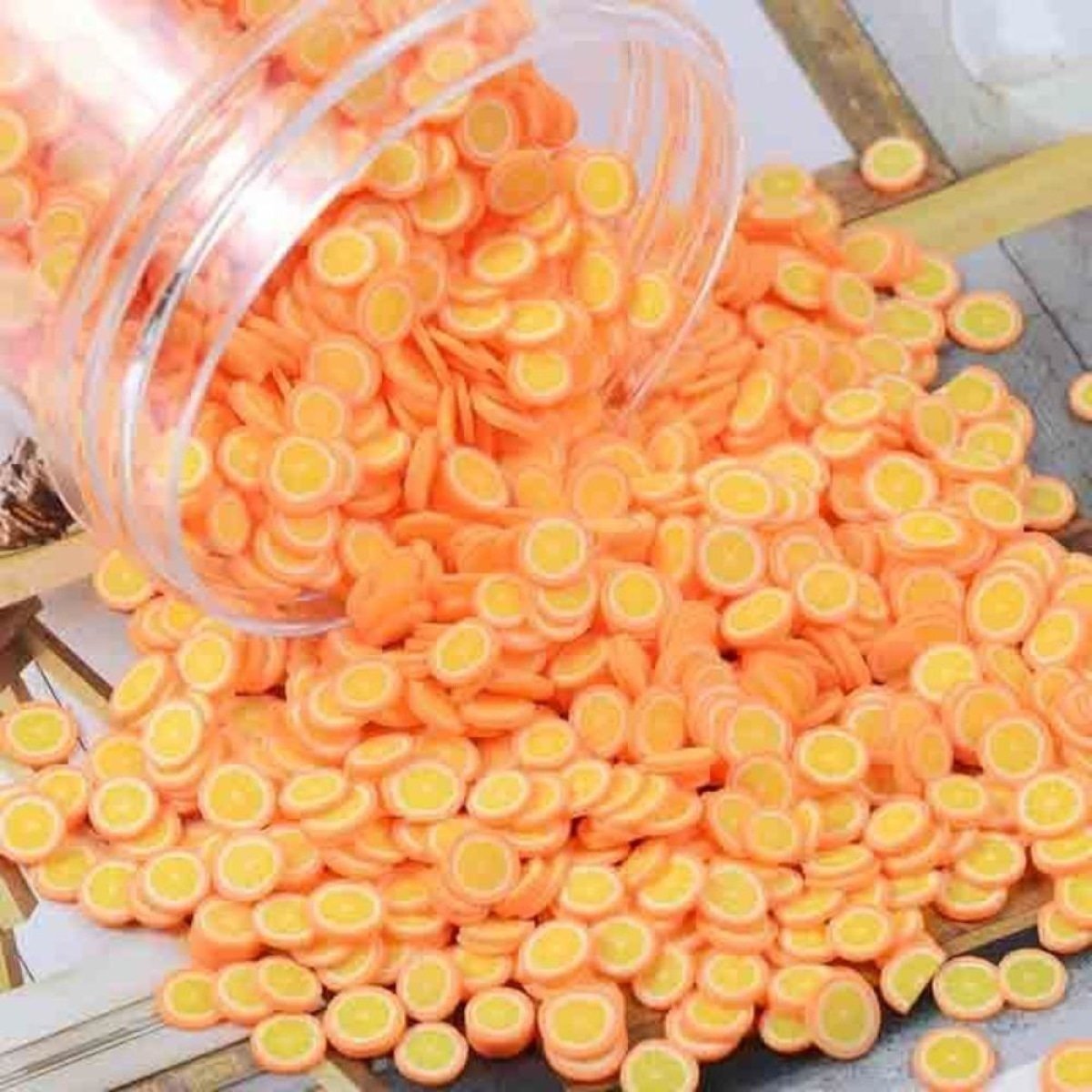 1000pcs Fruit Slice Nail Art Slices Charms 10g Decorations - Oranges - Asia Sell