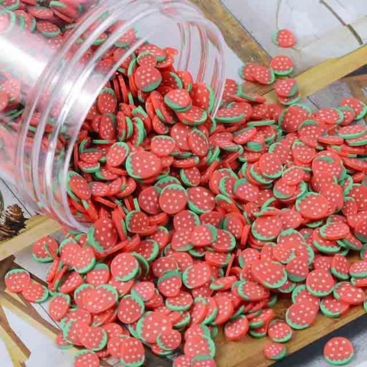 1000pcs Fruit Slice Nail Art Slices Charms 10g Decorations - Strawberries 2 - Asia Sell