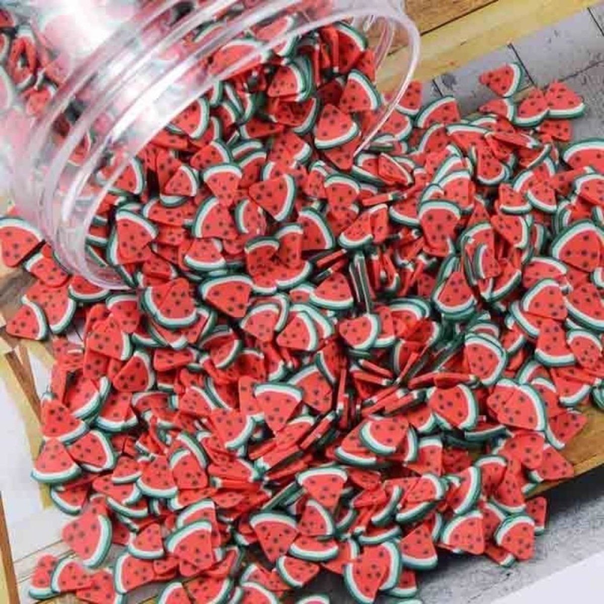 1000pcs Fruit Slice Nail Art Slices Charms 10g Decorations - Watermelons 2 - Asia Sell