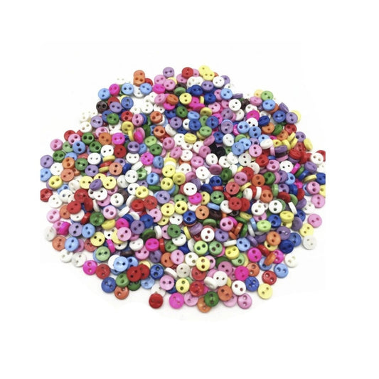 100/1000pcs 4mm Tiny Sewing Buttons Dolls Clothes Round Button DIY Crafts Plastic Mixed - 20pcs - - Asia Sell