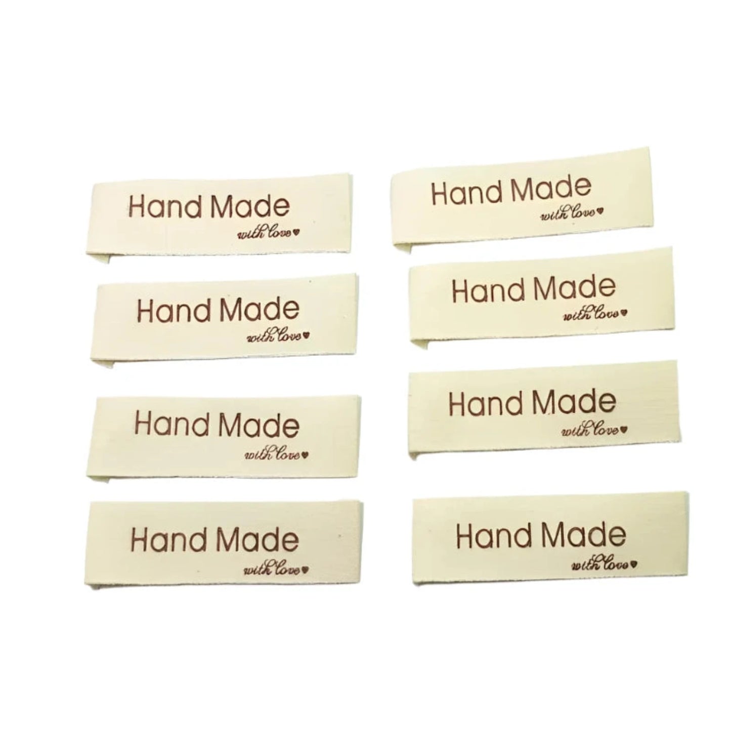 100PCS White Hand Made With Love Cotton Woven Labels DIY Craft Quilting Bags Garment Accessories Materials | Asia Sell