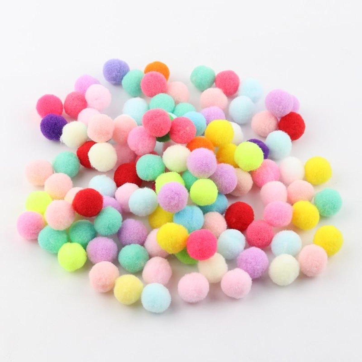 100g Pompoms 10mm Soft Fluffy Plush Balls Crafts Toys DIY Christmas Mixed - Aqua - Asia Sell