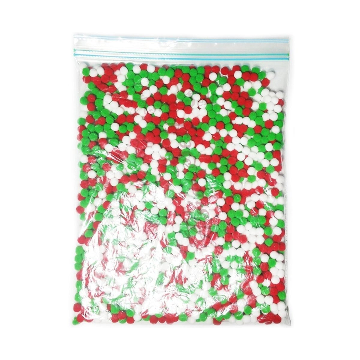 100g Pompoms 10mm Soft Fluffy Plush Balls Crafts Toys DIY Christmas Mixed - Christmas (R,W,G) - Asia Sell