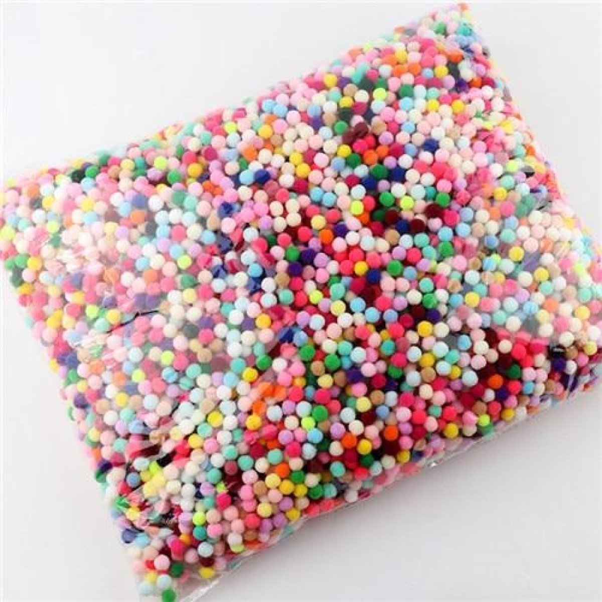 100g Pompoms 10mm Soft Fluffy Plush Balls Crafts Toys DIY Christmas Mixed - Mixed - Asia Sell