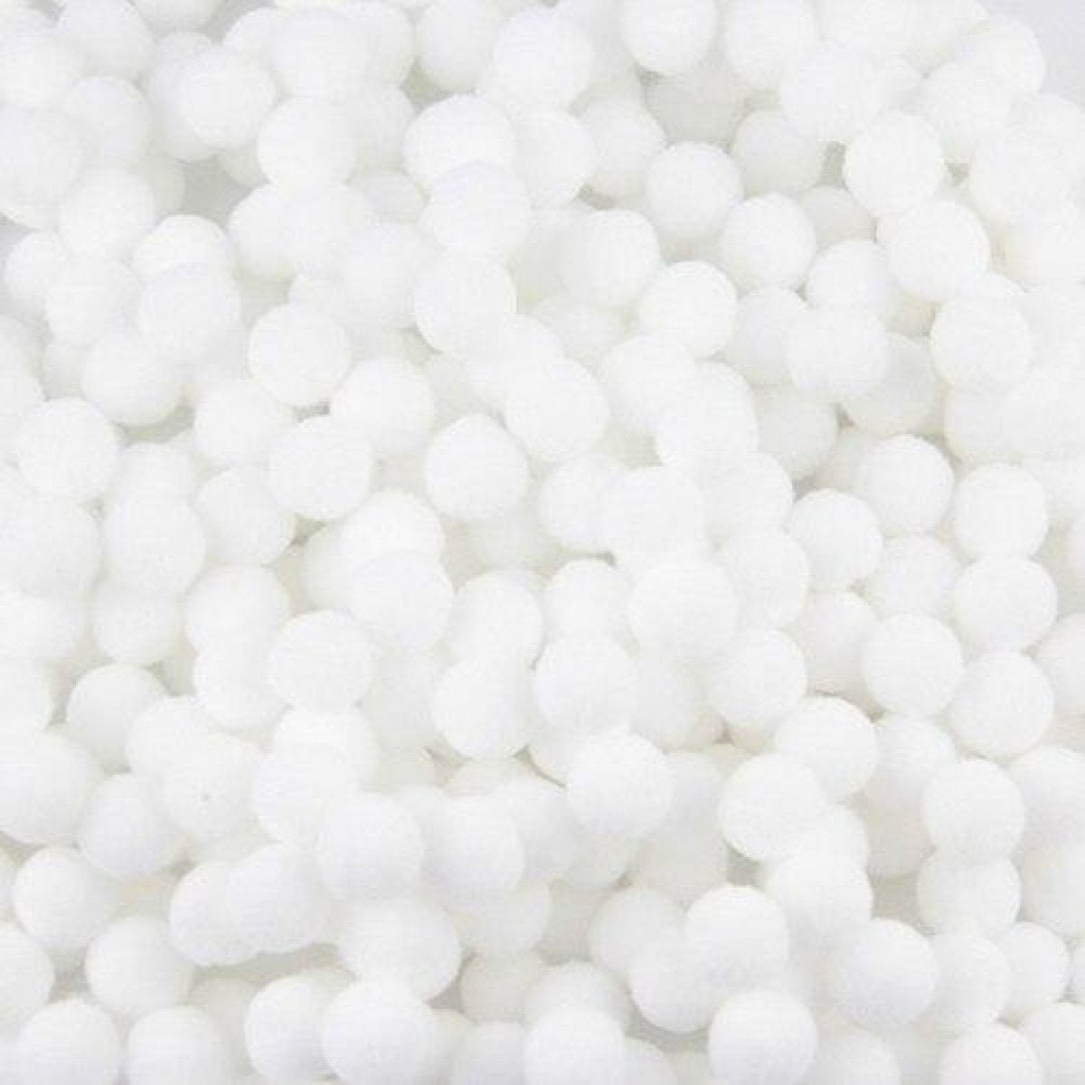 100g Pompoms 10mm Soft Fluffy Plush Balls Crafts Toys DIY Christmas Mixed - White - Asia Sell