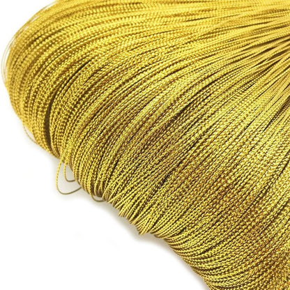 100M Gold Thread Tag Thread 1mm Silver String Metallic Cord Jewelry Thread DIY Craft String Gift Tags String Hang Tags Rope - Gold - - Asia Sell