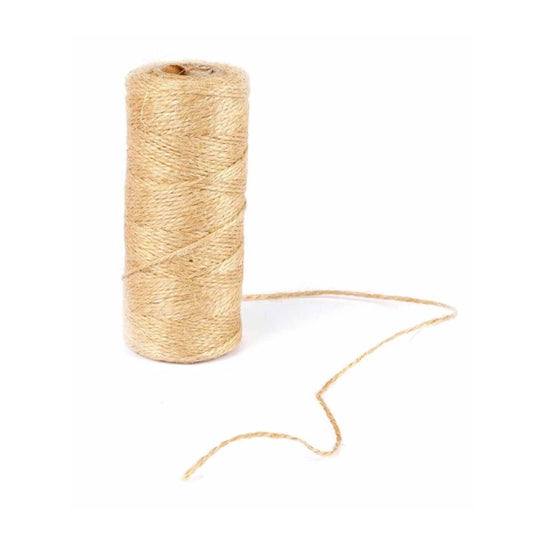 100m Roll Natural Burlap Hessian Jute Twine Rope String Wedding Decoration 1.5mm - Asia Sell