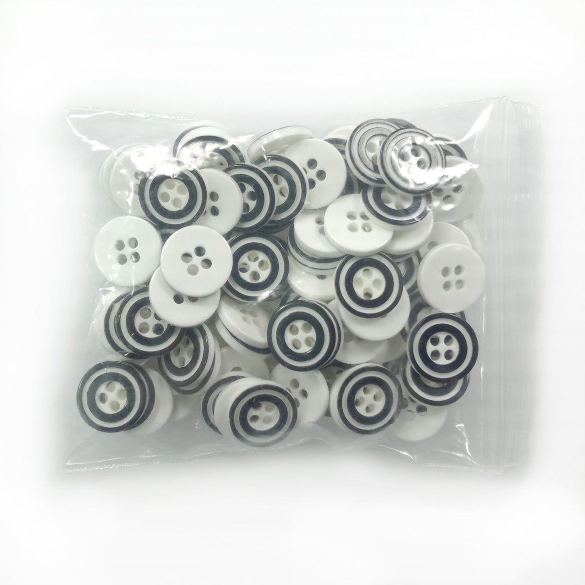100pcs 11mm 4 Hole Resin Black and White Sewing Buttons Kids Clothes Scrapbooking DIY - - Asia Sell