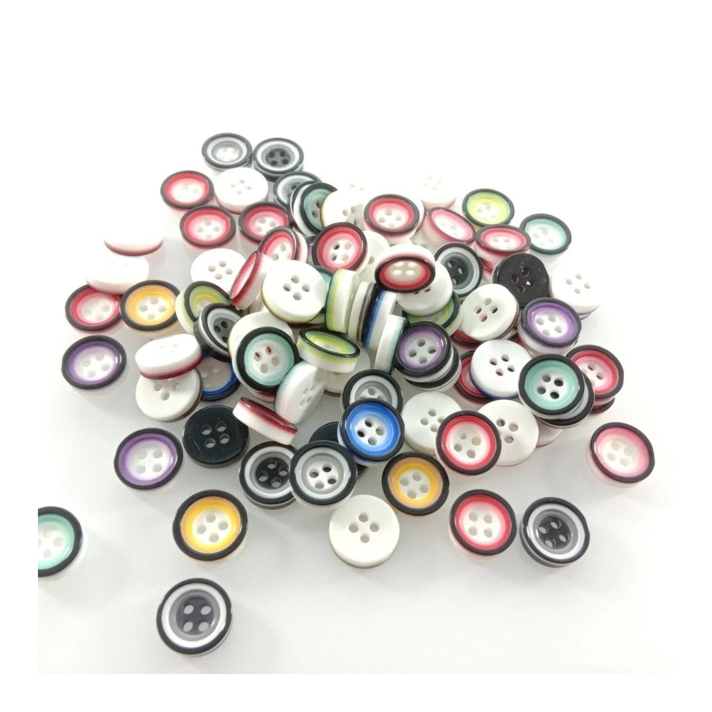 100pcs 12mm 4 Holes Flatback Resin Buttons Shirt Apparel Sewing Accessories DIY Scrapbooking Crafts - - Asia Sell