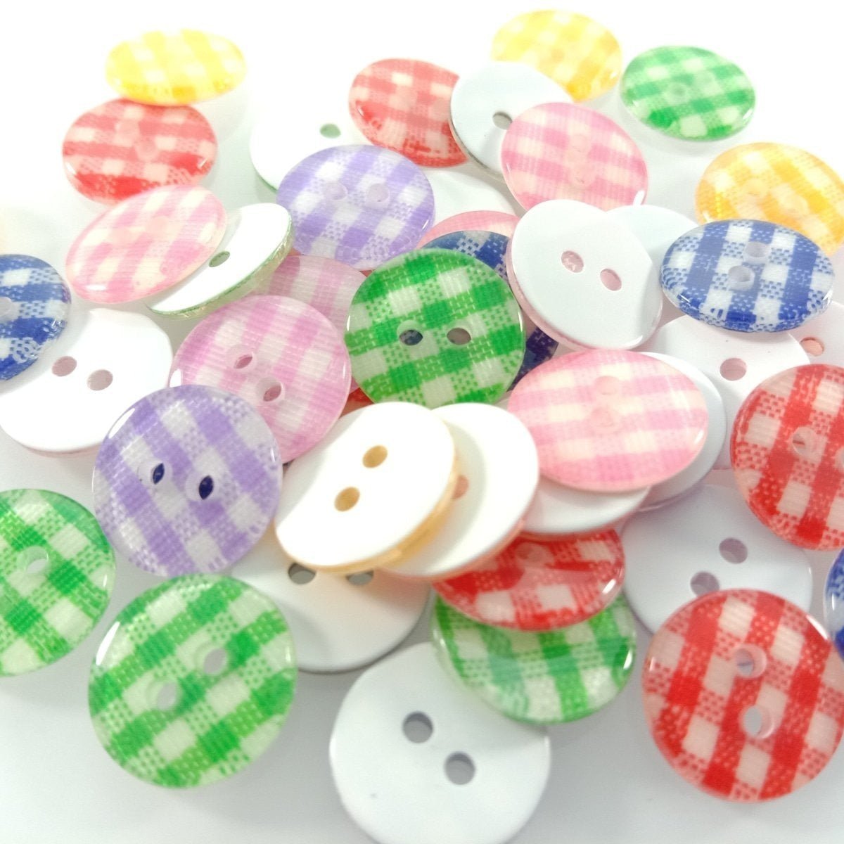 100pcs 12mm Mixed Lattice Resin Buttons Shirt Apparel Sewing Accessories DIY Scrapbooking - - Asia Sell