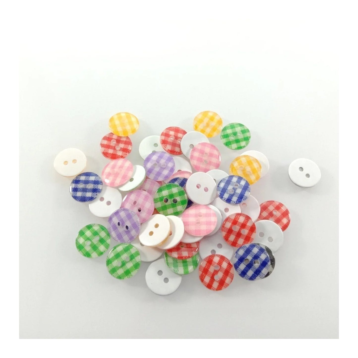 100pcs 12mm Mixed Lattice Resin Buttons Shirt Apparel Sewing Accessories DIY Scrapbooking - - Asia Sell