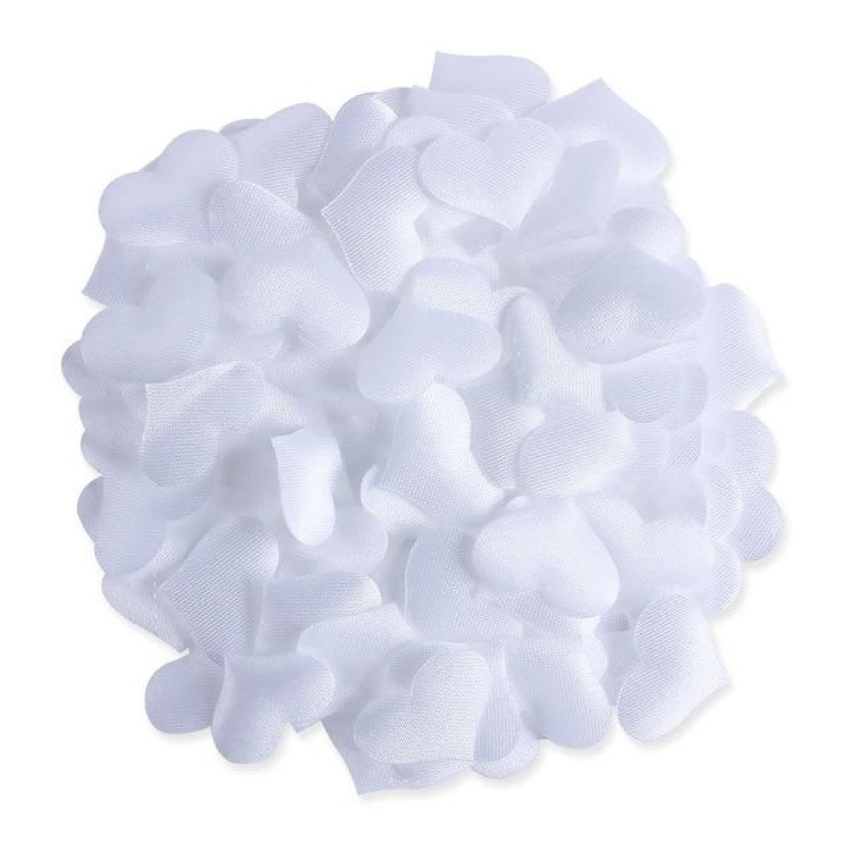 100pcs 2.0cm-3.5cm Fabric Love Heart Shape Petals For Wedding Table Decorations Confetti - White 2cm - Asia Sell