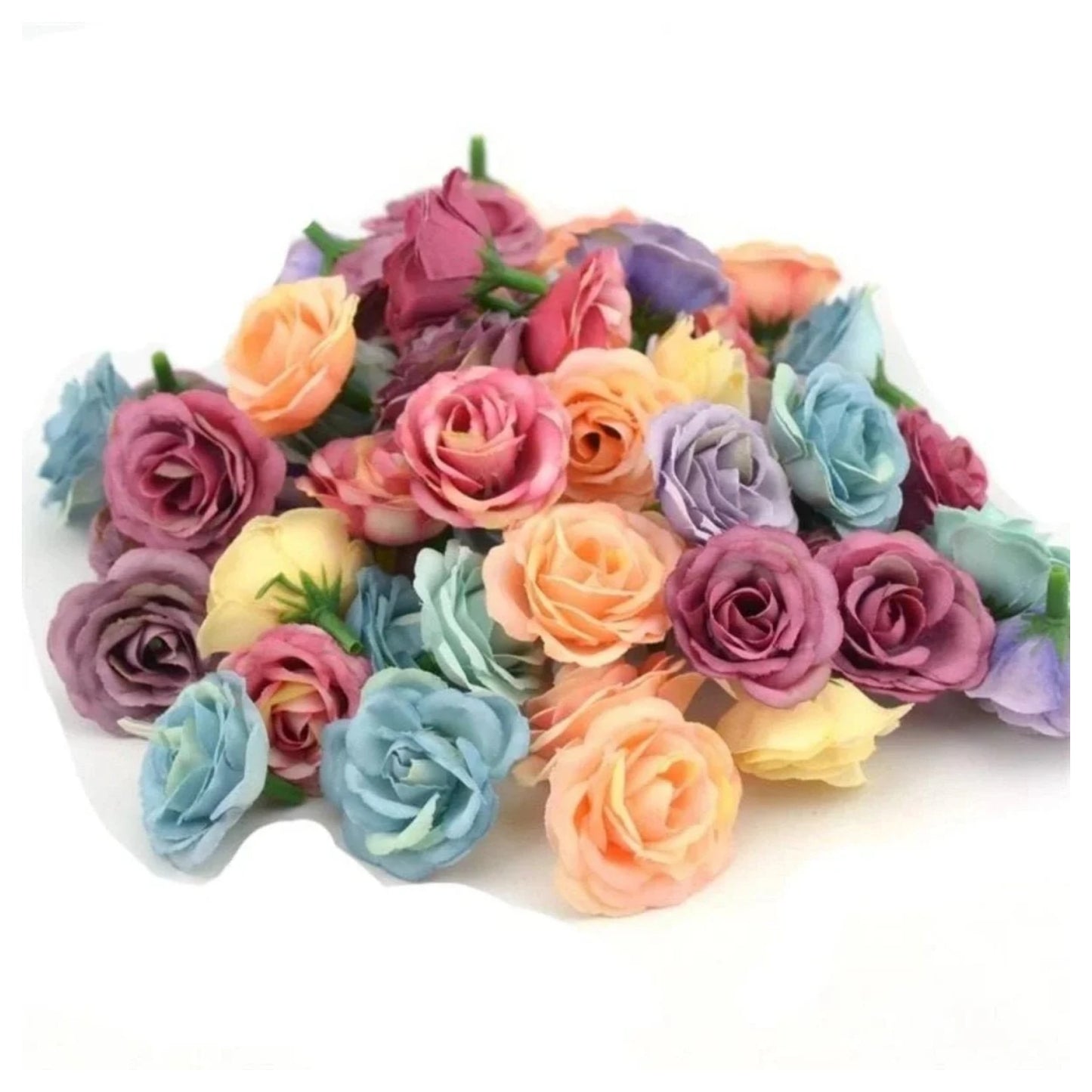 100pcs 2.5cm Mini Rose Cloth Artificial Flower For Wedding Party Home Decorations - - Asia Sell