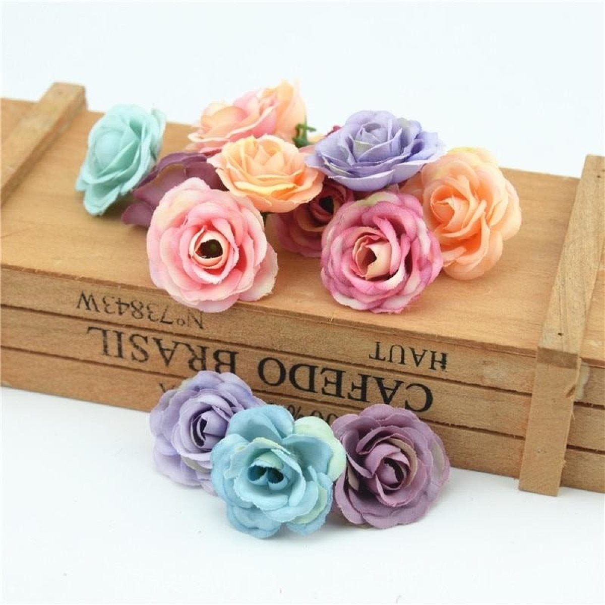 100pcs 2.5cm Mini Rose Cloth Artificial Flower For Wedding Party Home Decorations - - Asia Sell