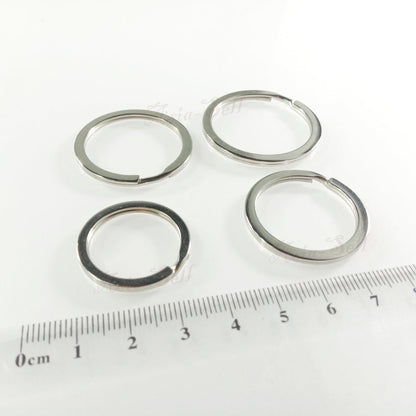100pcs 25mm 30mm 32mm 35mm Flat Metal Key Ring Holder Split Rings Keyring - 25mm - - Asia Sell