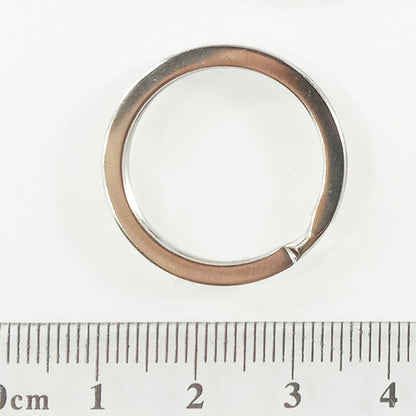 100pcs 25mm 30mm 32mm 35mm Flat Metal Key Ring Holder Split Rings Keyring - 25mm - - Asia Sell