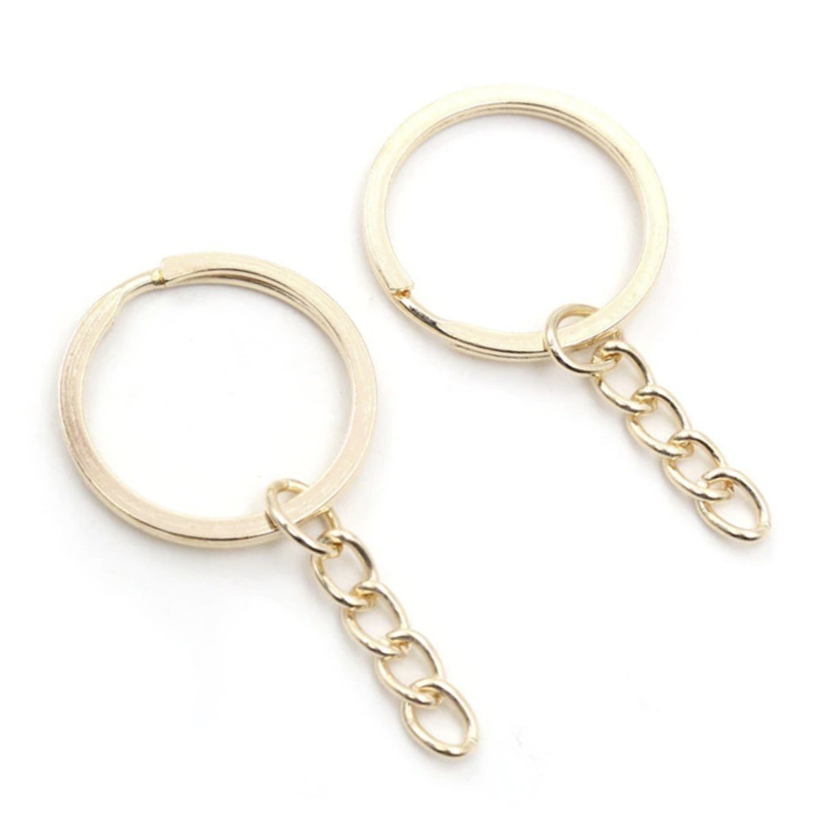 100pcs 28mm Gold Ancient Keyring Keychain Split Ring Chain Key Rings Key Chains - Antique Bronze - Asia Sell