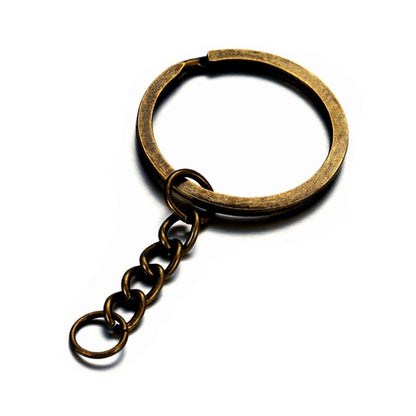 100pcs 28mm Gold Ancient Keyring Keychain Split Ring Chain Key Rings Key Chains - Antique Bronze - - Asia Sell