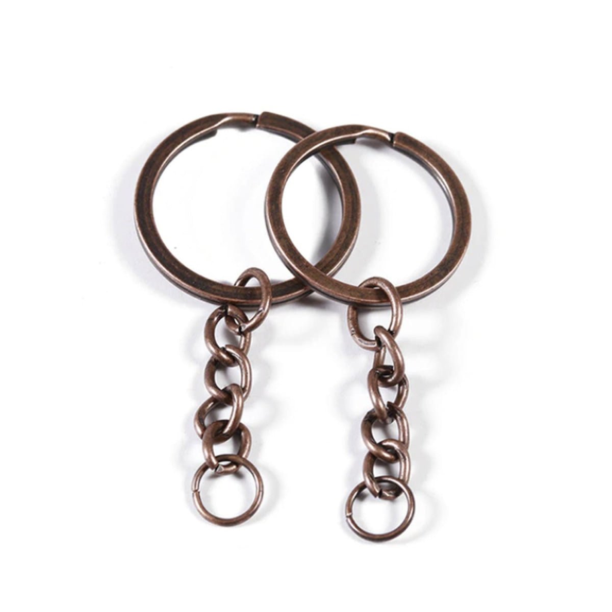 100pcs 28mm Gold Ancient Keyring Keychain Split Ring Chain Key Rings Key Chains - Antique Copper - Asia Sell