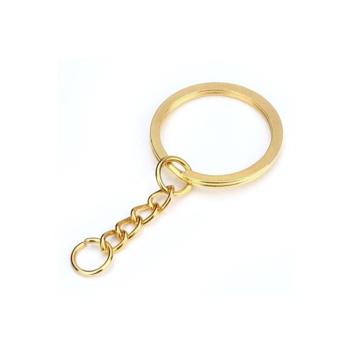 100pcs 28mm Gold Ancient Keyring Keychain Split Ring Chain Key Rings Key Chains - Gold - - Asia Sell