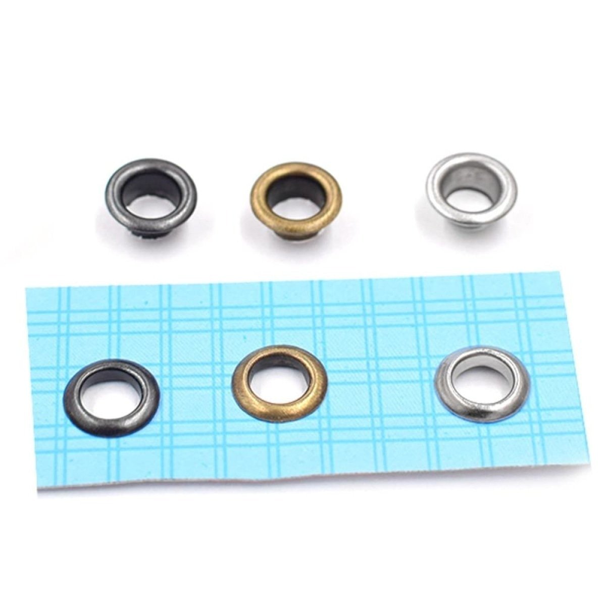 100pcs 2mm 3mm 3.5mm 4mm 4.5mm 5mm 6mm 8mm Eyelets Rivets Metal Buttonholes Buckle Clothing Buttons Bronze Chrome Gold Silver Grey Gun Metal Craft - 1.5mm Gun Metal Black (no backings) - Asia Sell