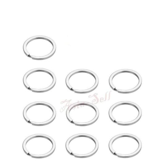 100pcs 30mm Flat Metal Key Ring Holder Split Rings Keyring Keychain Key Chain - Asia Sell