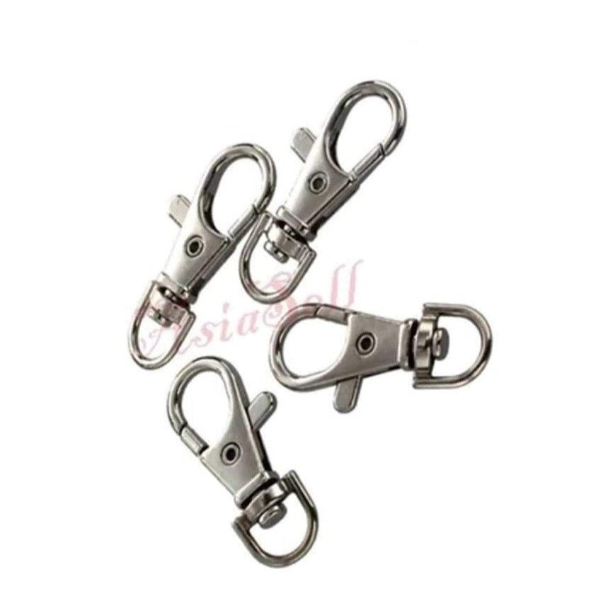 100pcs 30mm/36mm Lobster Clasp Swivel Trigger Clips Snap Hooks Key Ring Keychain Bag Keyring - 36mm - - Asia Sell