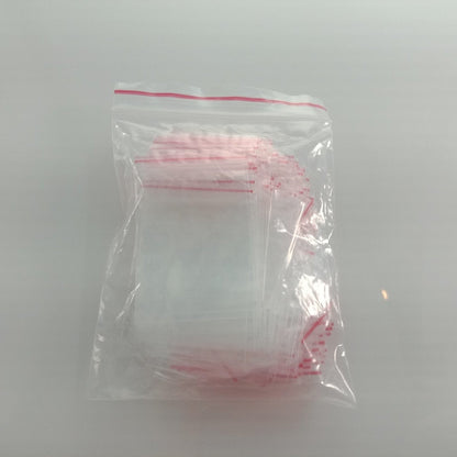 100pcs 4-15cm Plastic Zip Bags Clipseal Sealer Satchels Decent Grip at Edge Thin Non-Food Safe - 4x6cm - - Asia Sell
